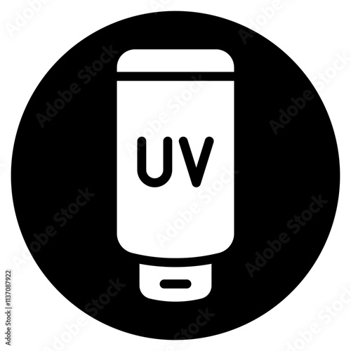 sunscreen glyph icon