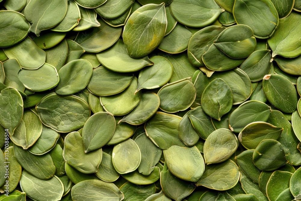 Fresh green pumpkin seed texture popular snack rich in protein and nutrients