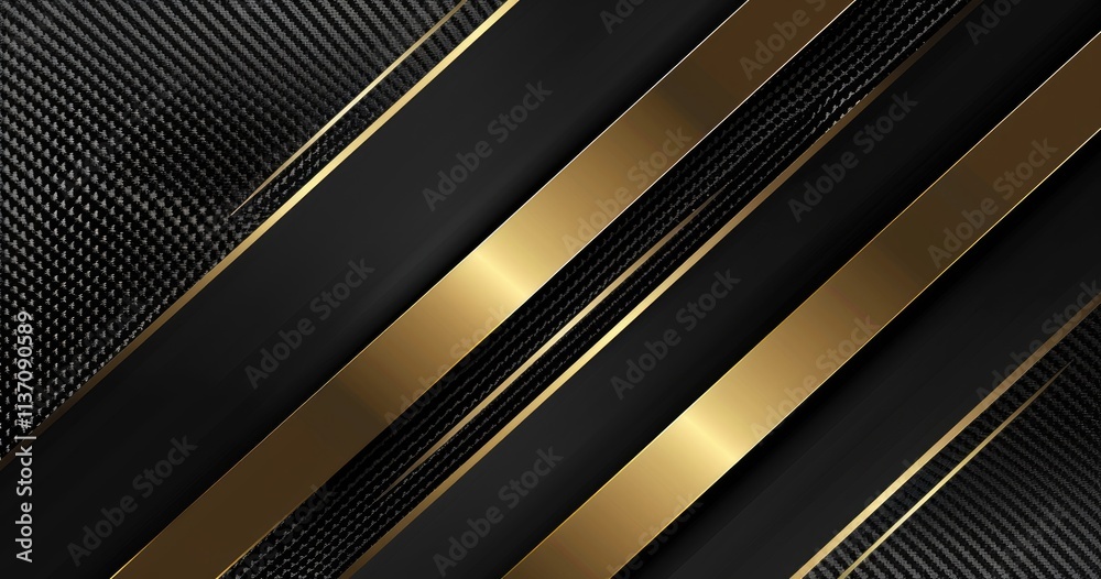 A sleek abstract design featuring black and gold stripes on a textured background. A sleek abstract design featuring black and gold stripes on a textured background.