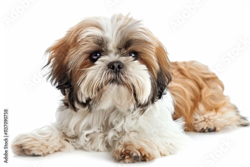 Shih Tzu on white background photo