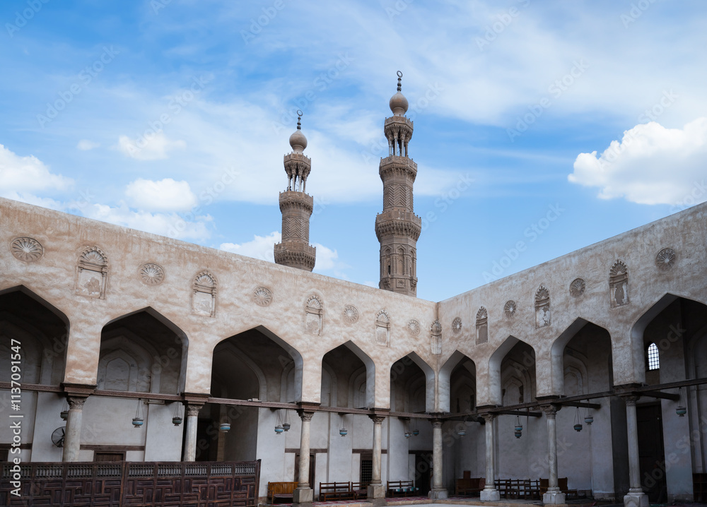 Fototapeta premium the Al-Azhar Mosque in Cairo, Egypt.