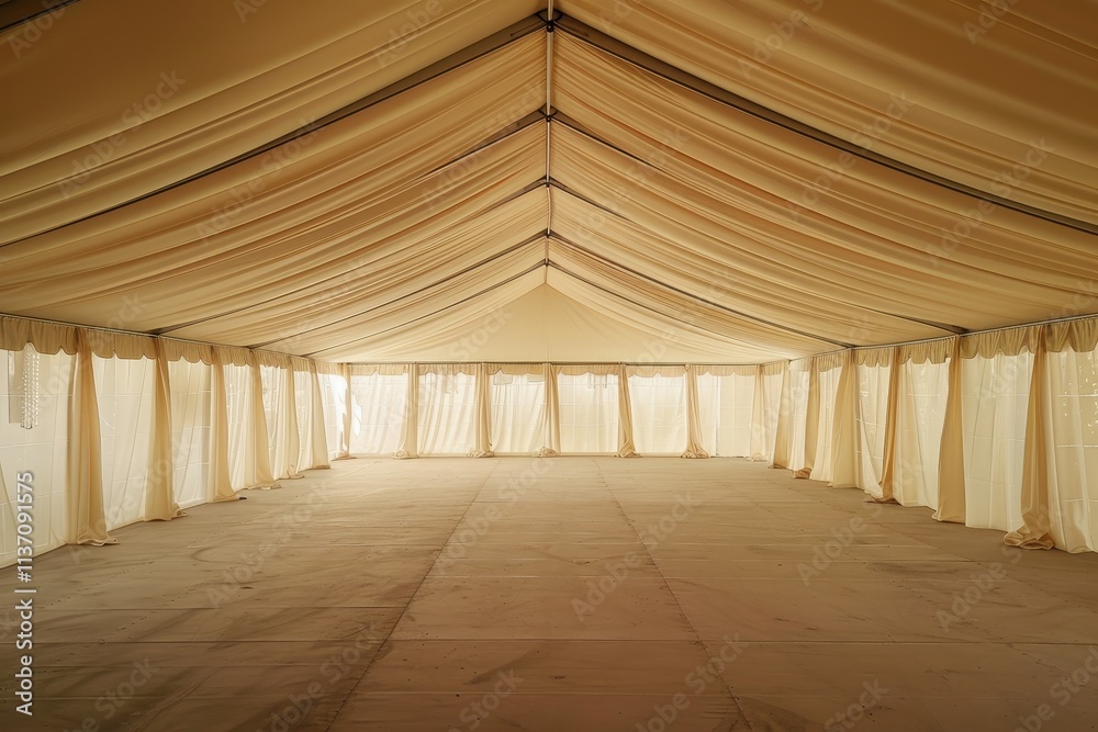 Fototapeta premium Spacious tent for events like conferences weddings and parties