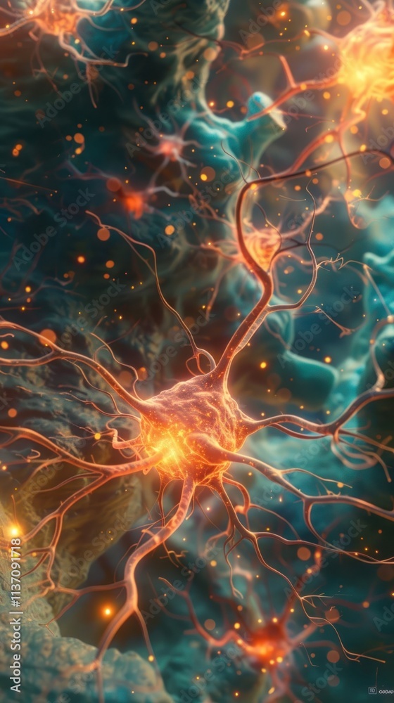 Obraz premium Captivating abstract digital artwork depicting a powerful explosive burst of cosmic energy and luminous light swirling and flowing through a surreal psychedelic galactic landscape