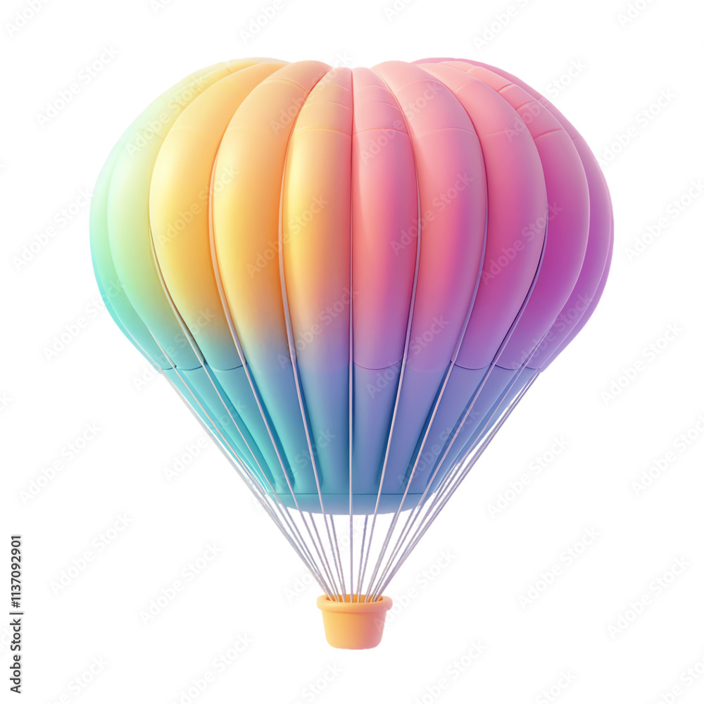 Fototapeta premium Colorful Gradient Hot Air Balloon