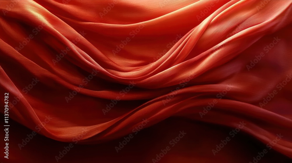 Obraz premium Abstract Red Draped Fabric Texture