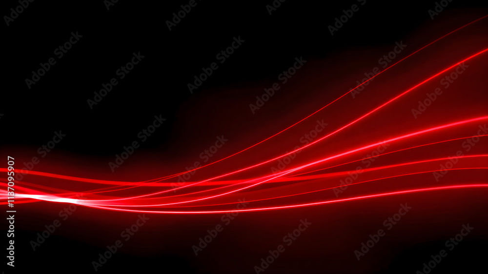 Dark abstract background with red neon glowing lines Dark abstract background with red neon glowing lines