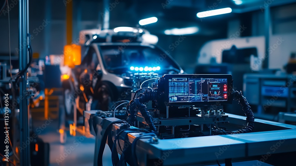 Automotive Testing Equipment Monitors Vehicle Performance Data Automotive Testing Equipment Monitors Vehicle Performance Data