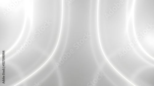 Silver abstract background with neon glowing lines
