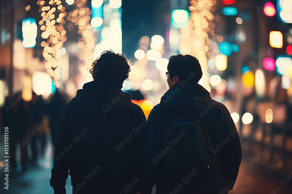 LGBT、同性愛のカップルの後ろ姿 LGBT、同性愛のカップルの後ろ姿