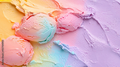 ice cream in rainbow colors, pattern --ar 16:9 --personalize 4ok3b7l --v 6.1 Job ID: 254065b2-164e-4edf-bc2c-8299c7ab68ab