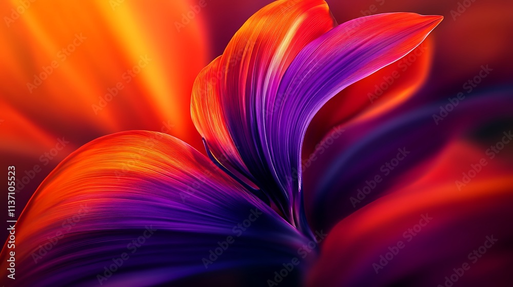 Abstract vibrant flower petals in shades of red and purple Abstract vibrant flower petals in shades of red and purple