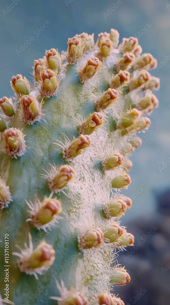 Cactus Blossoms: Macro Photography of Prickly Pear Blooming