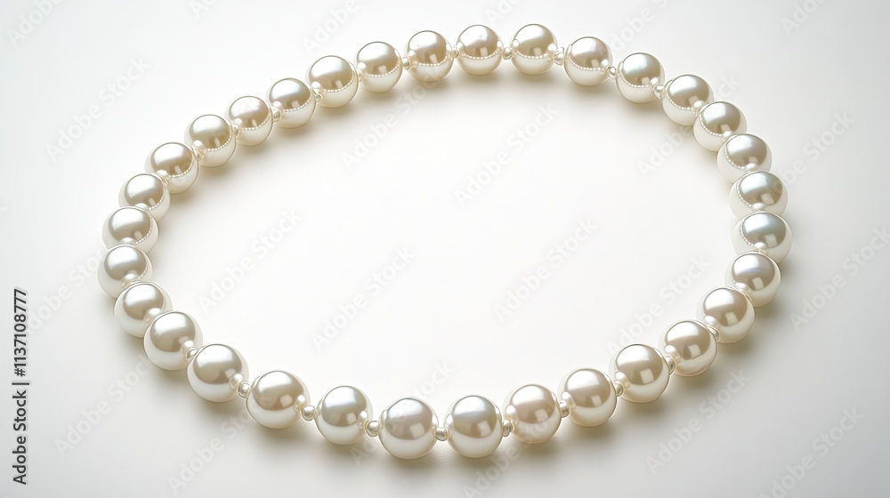 Elegant White Pearl Necklace on Soft Background Highlighting Natural Luster and Timeless Beauty, Perfect for Jewelry Lovers and Fashion Enthusiasts Elegant White Pearl Necklace on Soft Background Highlighting Natural Luster and Timeless Beauty, Perfect for Jewelry Lovers and Fashion Enthusiasts