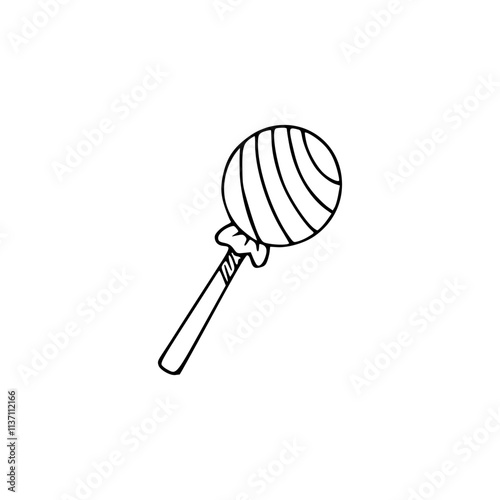 cartoon of a lollipop isolated on white