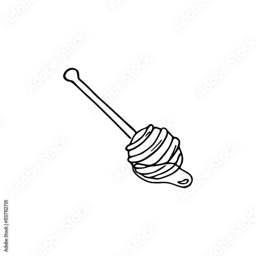 honey dripping from a stick