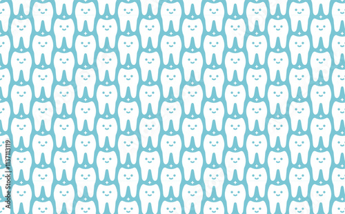 デザインに使いやすい歯のパターンイラスト