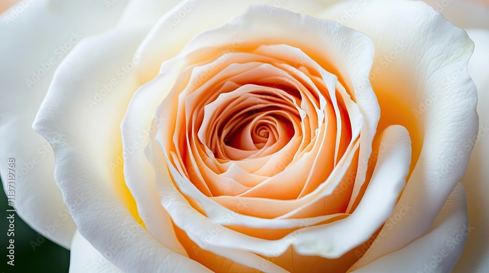 Valentine rose idea. A close-up view of a delicate peach rose, showcasing its intricate petals and soft beauty. Valentine rose idea. A close-up view of a delicate peach rose, showcasing its intricate petals and soft beauty.