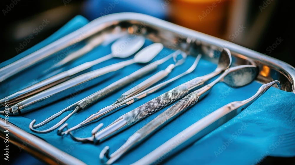 Dental Instruments on Sterile Tray Dental Instruments on Sterile Tray