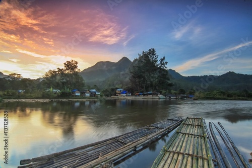 River calmn the surise photo