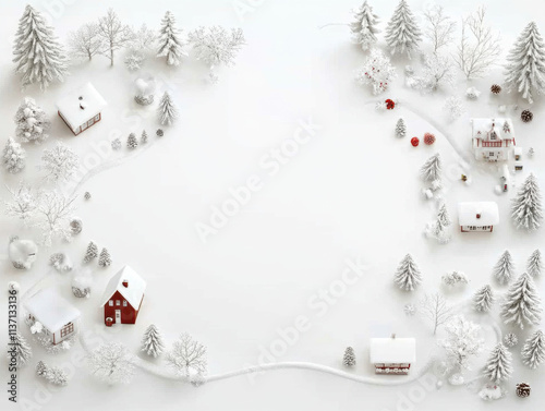 winter landscape ilustration photo