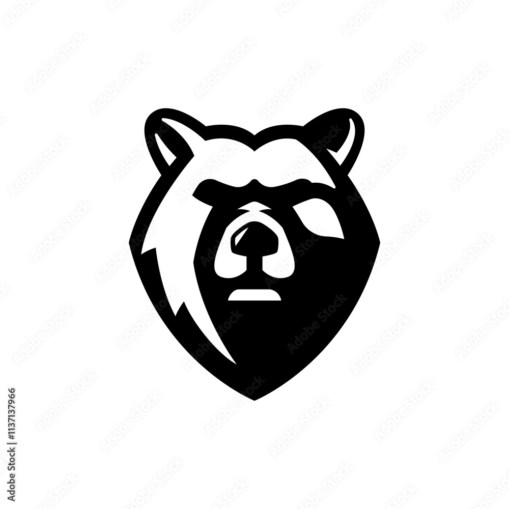 Bear head angry face logo vector file Bear head angry face logo vector file