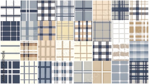 A Collection Of Diverse Plaid And Check Patterns