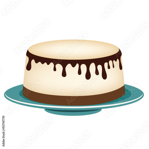 Cream cheese frosting on a cake