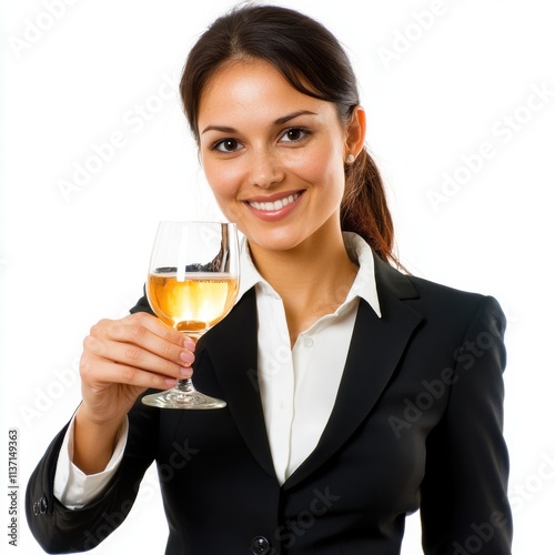 businesswoman networking at a business