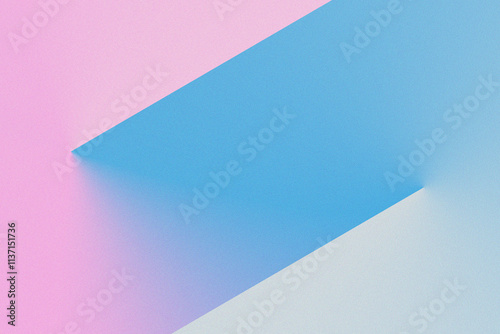 colorful angle blue and pink abstract background with noise grain