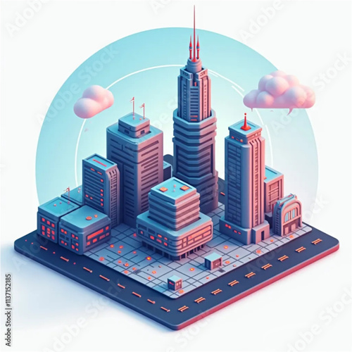 modern city skyline icon