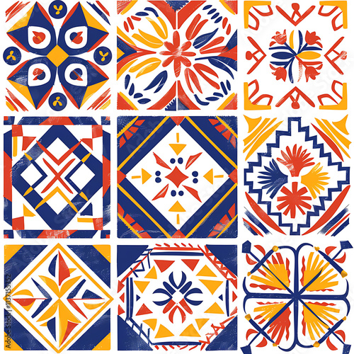 Wallpaper Mural Colorful Geometric Pattern Design for Creative Projects Torontodigital.ca