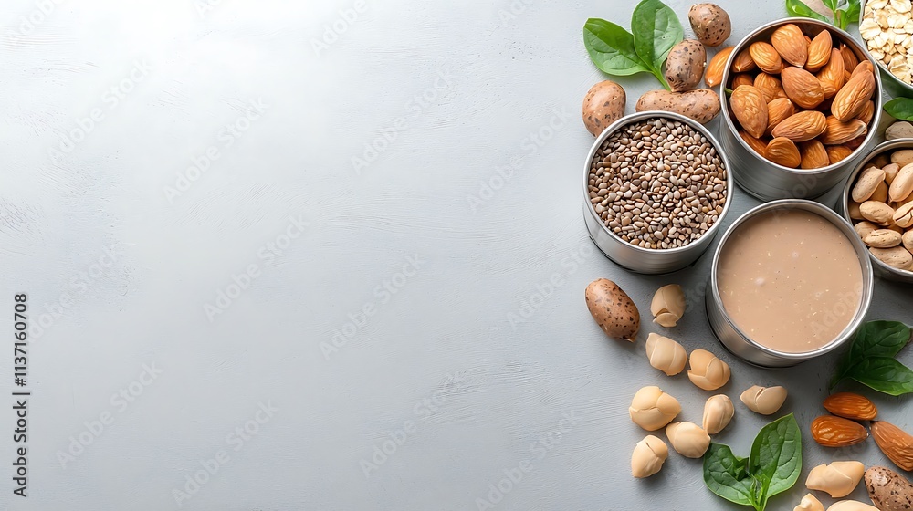 Nourishing nuts and seeds wholesome snacking in a bright food photography setting Nourishing nuts and seeds wholesome snacking in a bright food photography setting