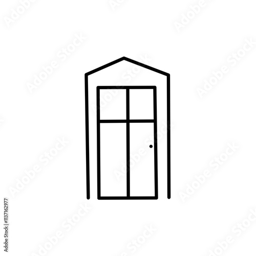 outline of the door