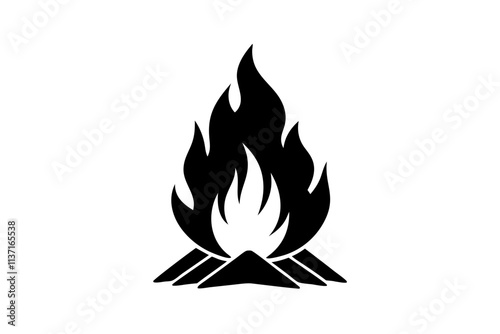 Bonfire vector illustration.