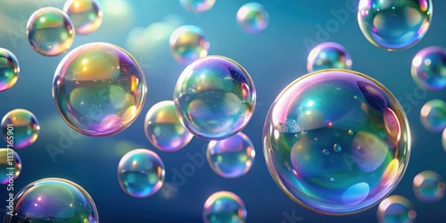 Wallpaper Mural render of soap bubbles isolated on a background, bubble,, render, soap, isolated, sphere, round, glossy, colorful Torontodigital.ca