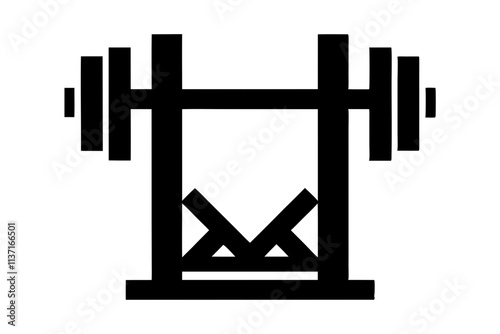 creative gym squat rack icon  and logo vector illustration   photo