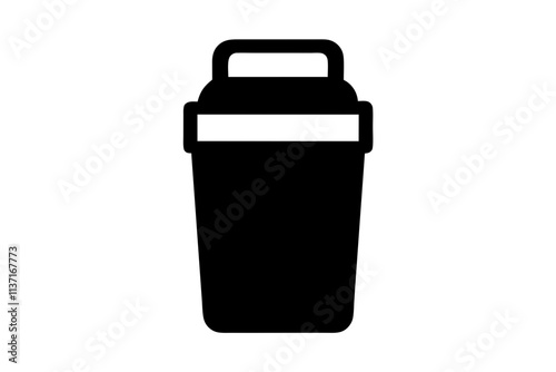 creative gym protein shake bottle icon  and logo vector illustration  