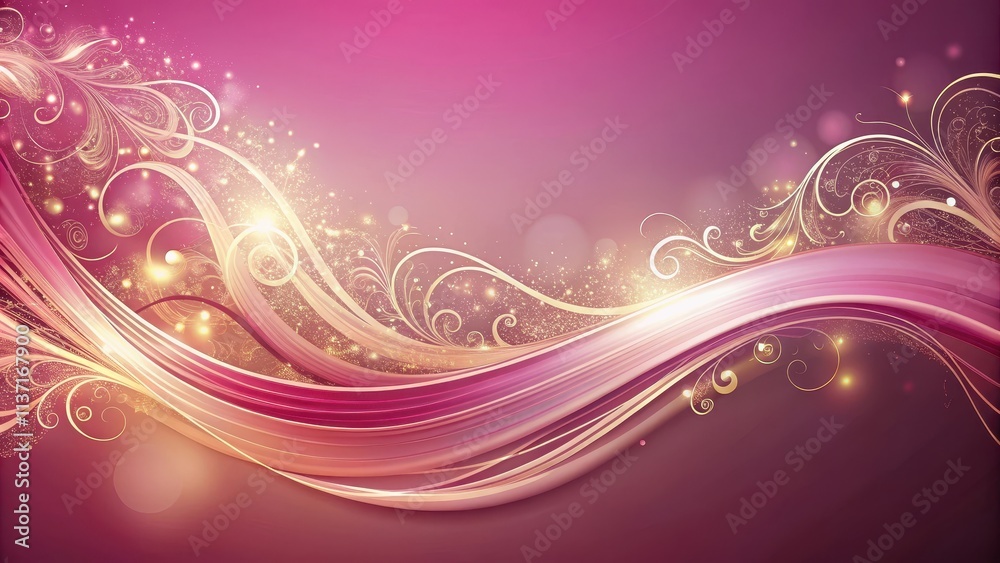 Abstract elegant swirl design on luxurious pink background for wallpaper or print , rendering, aesthetic, stylish, modern, artistic Abstract elegant swirl design on luxurious pink background for wallpaper or print , rendering, aesthetic, stylish, modern, artistic