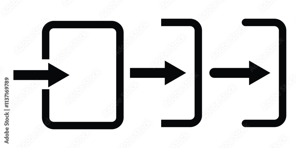 login and logout icon. door entry exit icon vector illustration eps 10. login and logout icon. door entry exit icon vector illustration eps 10.