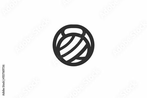 creative gym medicine ball icon concept  and logo vector illustration