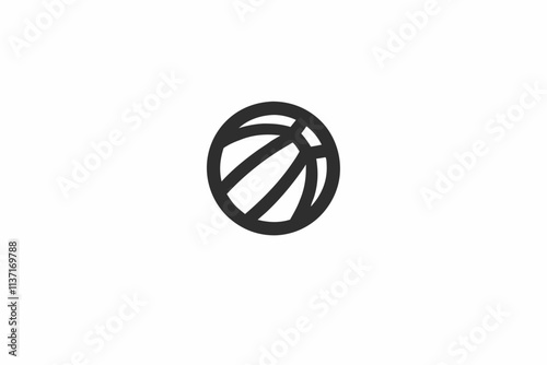 creative gym medicine ball icon concept  and logo vector illustration