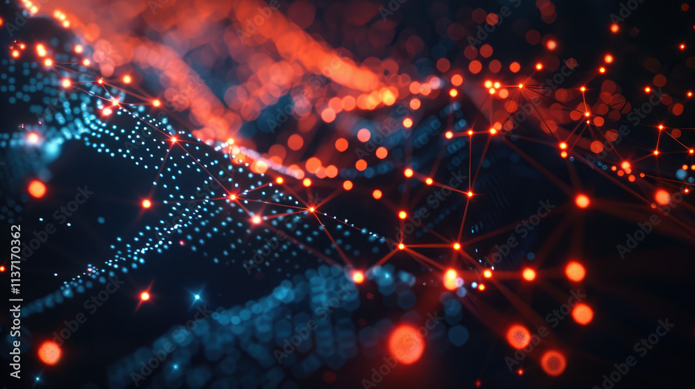 Fototapeta premium background with glowing lights