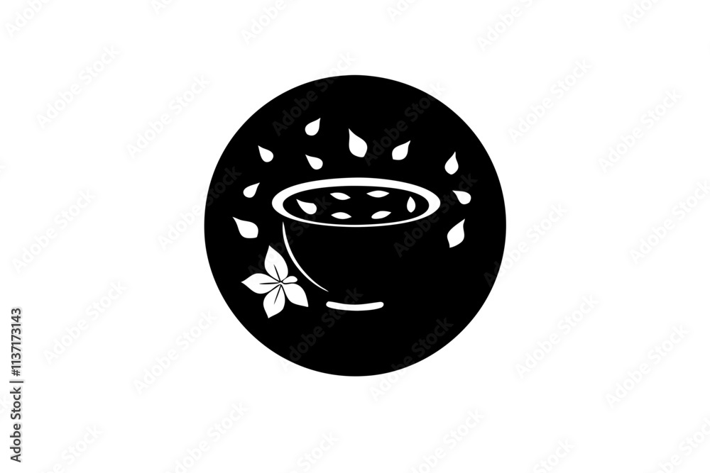 creative herbal tea cup icon and logo vector illustration creative herbal tea cup icon and logo vector illustration
