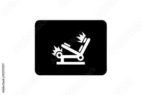 creative gym bench icon and logo vector illustration