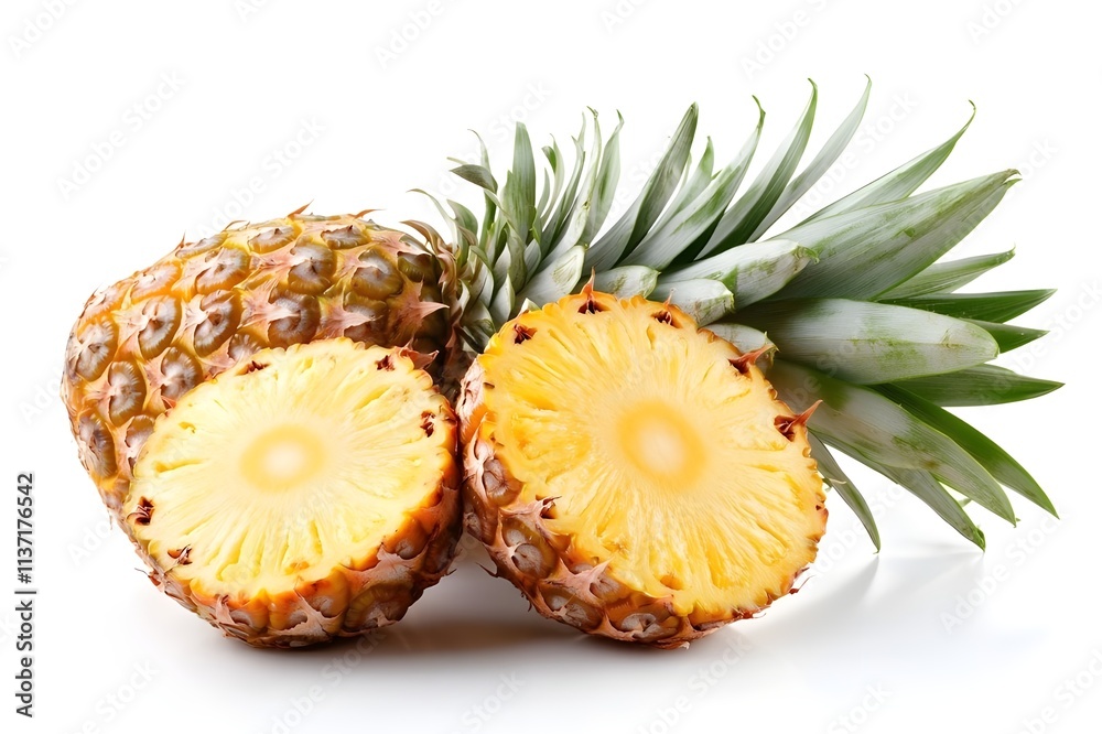 Pineapple Isolated on White Background. Pineapple Isolated on White Background.