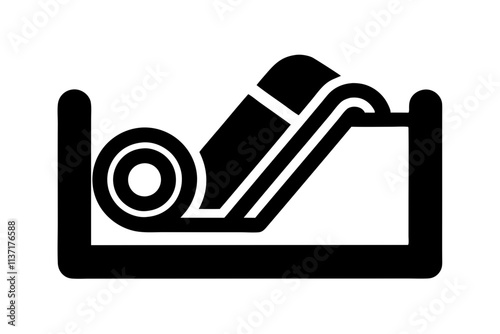 creative gym foam roller icon and logo vector illustration