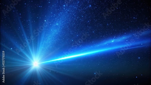 Wallpaper Mural Blue streak of light in night sky, blue, streak, light, night, sky, speed, motion, long exposure, abstract, neon, vibrant Torontodigital.ca