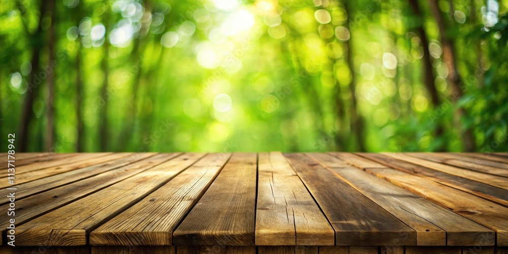 Close up of textured wooden planks with a blurred green forest background , wooden, planks, close up, texture, green Close up of textured wooden planks with a blurred green forest background , wooden, planks, close up, texture, green
