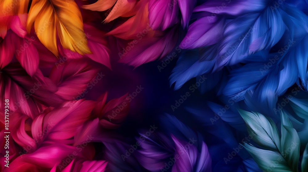 Vibrant Hues: A Symphony of Colorful Feathers Vibrant Hues: A Symphony of Colorful Feathers