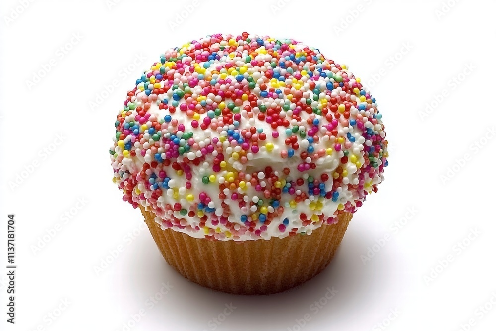 Delicious Cupcake with Colorful Sprinkles Delicious Cupcake with Colorful Sprinkles